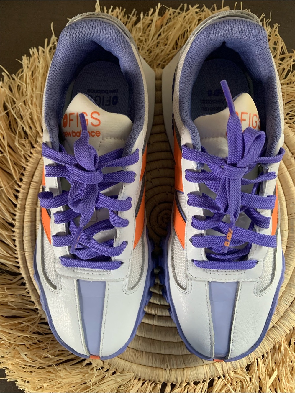 NEW BALANCE X FIGS XC-72 Clemson Orange Purple Sneakers M6 W7.5 - Picture 2 of 13